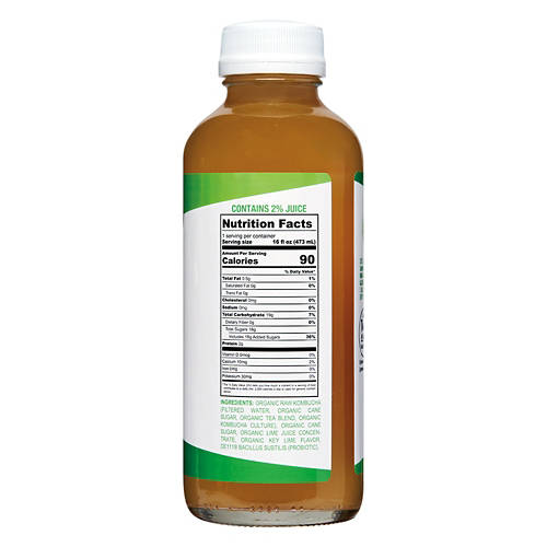 VitaLife Organic Key Lime Kombucha, 16 fl oz